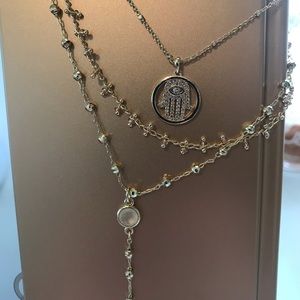 Express gold layered necklace